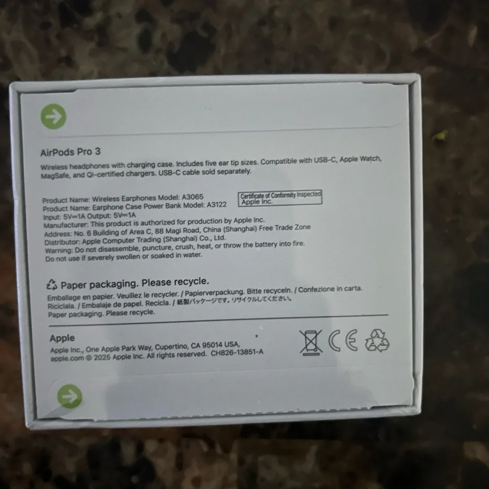 Apple airpods pro 3rd gen ANC wireless